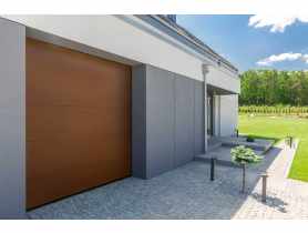 Brama segmentowa Optimal L40, orzech, 2500x2250 mm KRONMAT
