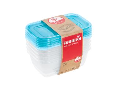 Zdjęcie: Zestaw 5 pojemników Fredo fresh 0,5 L KEEEPER