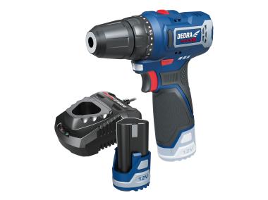 Zdjęcie: Zestaw 12V DED7330 wiertarko-wkrętarka + DED7302 ładowarka + DED7320 2,0 Ah DEDRA