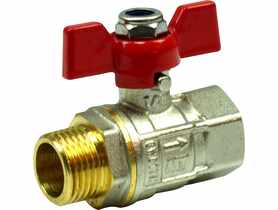 Zawór kulowy wodny 1 W-Z z motylkiem Gold TYCNER