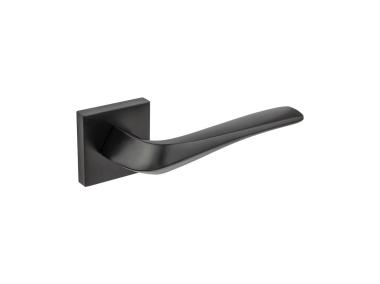 Zdjęcie: Klamka Caviola QD-400 kwadratowy szyld, czarny mat AMBITION