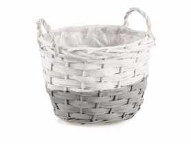 Koszyk z uchwytami do obsadzania kwiatów z folią 23x19x17/21 cm TIN TOURS