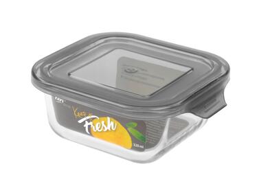 Zdjęcie: Pojemnik ze szkła żaroodpornego 320 ml kwadrat, wzór Grey, Keep it fresh DECOR