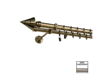 Zdjęcie: Karnisz podwójny Zeus fi 25 mm - 320 cm avanti nikiel KARWEL