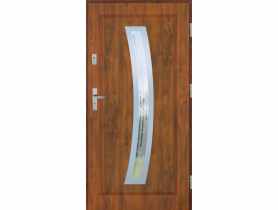 Drzwi zewnętrzne stalowo-drewniane Disting Figaro 02 Dąb złoty 90 cm prawe KR CENTER