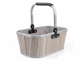 Kosz zakupowy bambusowy LQ-17Q.SZ.S  szary TIN TOURS