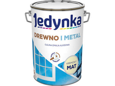 Zdjęcie: Emalia olejno-alkidowa drewno i metal kremowy 5 L mat JEDYNKA