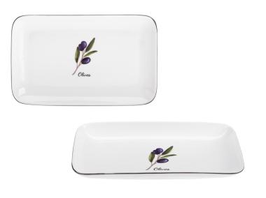 Zdjęcie: Półmisek Prowansja 20 cm z porcelany New Bone 81480 Olives RAVI