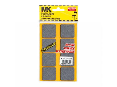 Zdjęcie: Podkładki filcowe premium 34x34 grafit MK