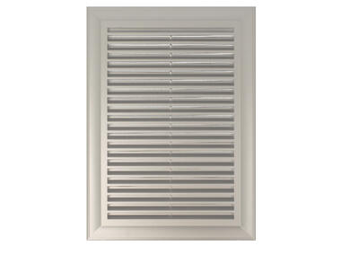 Zdjęcie: Kratka wentylacyjna 180x250 mm z siatką i kołnierzem prostokątnym 138x208 mm satyna VENTIKA