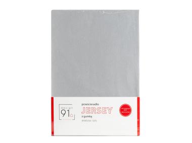 Zdjęcie: Prześcieradło Jersey z gumką 160x200 + 30 cm srebrne EUROFIRANY