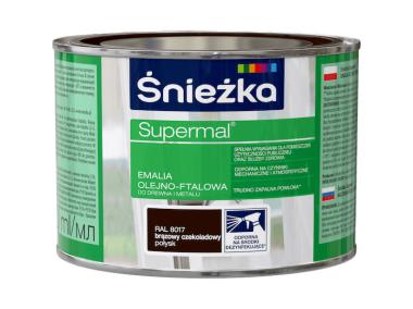 Zdjęcie: Emalia Supermal brąz czekolad RAL8017 0,4L ŚNIEŻKA