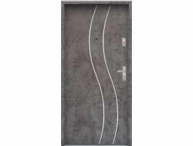 Drzwi wejściowe do mieszkań Bastion R-59 Beton ołówkowy 90 cm lewe OSPŁ KR CENTER