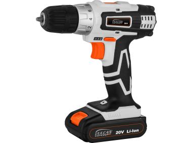 Zdjęcie: Wiertarko-wkrętarka 20 V Li-Ion, 1 akumulator, ładowarka 3h 1bieg VULCAN