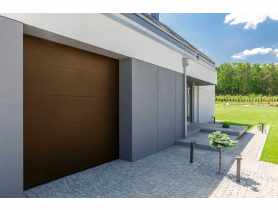 Brama segmentowa Optimal L40, brązowy RAL 8014, 2400x2500 mm KRONMAT