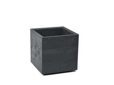 Zdjęcie: Kwietnik Karo 300x300x300 mm deska recycled, antracyt LAMELA
