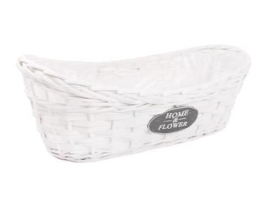 Zdjęcie: Balkonówka doniczka wiklinowa 52x26x18 cm/14 h cm TIN TOURS