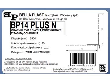 Zdjęcie: Listwa PVC okapnikowa z siatką BP14 Plus N L250 biała BELLA PLAST