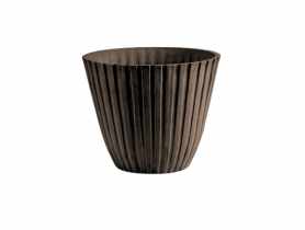 Doniczka z surowców wtórnych 15x15x15 cm brązowa TIN TOURS