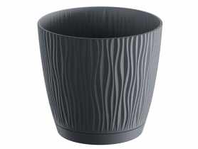 Doniczka Sandy P antracytowy 129x120 mm PROSPERPLAST