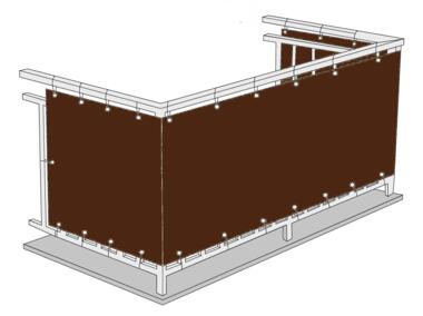Zdjęcie: Mata Balkonowa 1,00x5,00 m brązowa DECOMAT