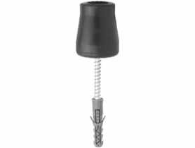 Odbojnik drzwiowy gumowy Maxi 80 mm czarny DOMINO