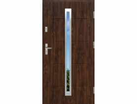 Drzwi zewnętrzne stalowo-drewniane Disting Nicolo 11 Orzech 90 cm prawe KR CENTER