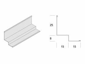 Profil przyścienny schodkowy do krawędzi 8mm (15x08) 3005 mm ARMSTRONG
