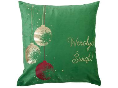 Zdjęcie: Poszewka welwetowa Glam Christmas 40x40 cm zielona BBK