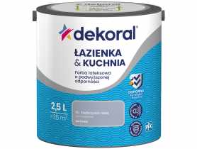 Farba do łazienki i kuchni srebrzysta rosa 2,5 L DEKORAL