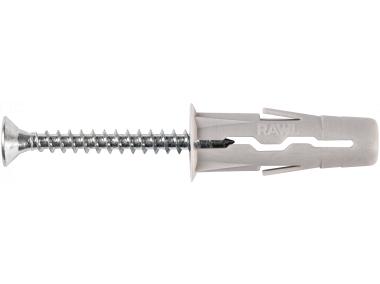 Zdjęcie: Kołek rozporowy uniwersalny Uno fi 10 z wkrętem 5x40 mm, 100 sztuk RAWLPLUG