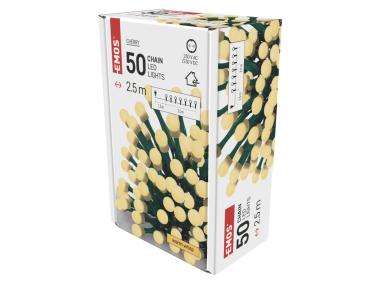 Zdjęcie: Lampki choinkowe 50 LED kulki 2,5 m IP20 WW EMOS