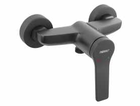 Bateria natryskowa Stratos Black ścienna FERRO