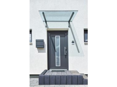 Zdjęcie: Zadaszenie PT/SE antracyt 1400x800 Szkło VSG GUTTA