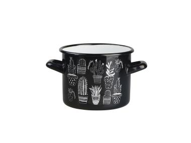 Zdjęcie: Garenk prosty Cactus black 1,65 L - 14 cm czarny ALTOMDESIGN