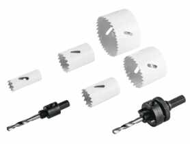 Otwornice bi-metalowe 19-68 mm, zestaw 7 sztuk VERTO