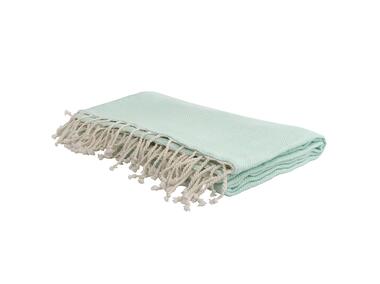 Zdjęcie: Pled 130x170 cm Mint z frędzlami ALTOMDESIGN
