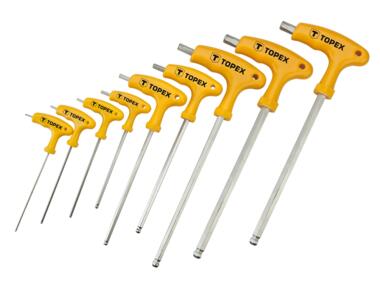 Zdjęcie: Klucze Torx typu "T" T10-T50 zestaw 9 sztuk TOPEX