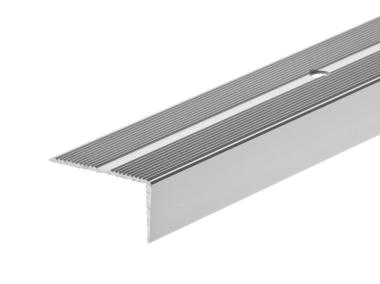 Zdjęcie: Profil schodowy szeroki z ryflem 40x20 mm AL LSSR 2 m srebrny CEZAR