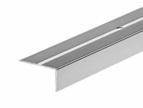 Profil schodowy szeroki z ryflem 40x20 mm AL LSSR 2 m srebrny CEZAR