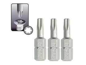 Końcówki wkrętakowe Torx T10x25 mm 3 szt. blister DEDRA