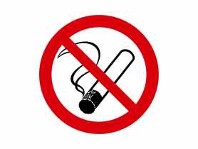 Oznaczenie "Palenie tytoniu zabronione" 10x10 cm METRO