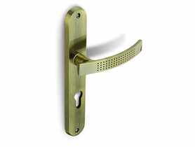 Klamka wewnętrzna Talia Basic DH-90A szyld długi na wkładkę mosiądz antyczny GAMET BASIC LINE