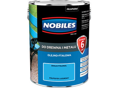 Zdjęcie: Farba ftalowa do drewna i metalu Ftalonal 5 L lazurowy NOBILES