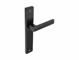 Klamka Cubus długi szyld, czarny mat AMBITION