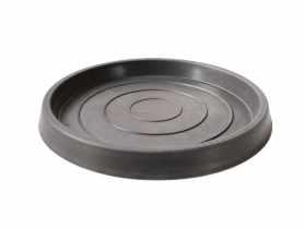 Podstawka pod doniczkę 26x26x3 cm czarna TIN TOURS