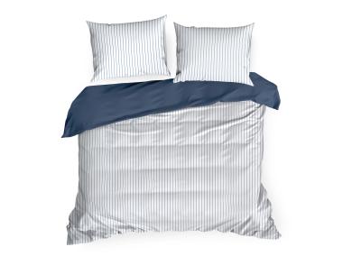 Zdjęcie: Komplet pościeli Raya 140x200 cm,70x80 cm - 1 szt. biało-granatowa EUROFIRANY