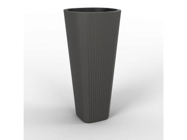 Zdjęcie: Doniczka Muza 39 cm wysoka antracyt LAMELA