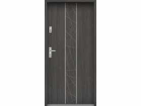 Drzwi wejściowe do mieszkań Bastion A-40 Wenge deska 80 cm prawe ODO KR CENTER