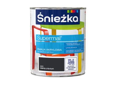 Zdjęcie: Emalia akrylowa Supremal A301 czarny 0,8L ŚNIEŻKA